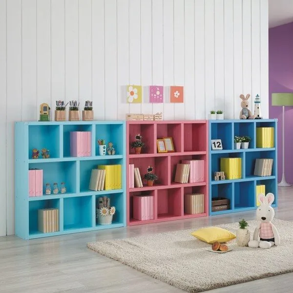 나산가구 3단 1150 책장 유아동책장, 화이트