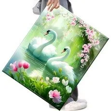 FASEN 액자 보석십자수 캔버스형 DIY 키트 40 x 50 cm, 1세트, FAN117.호수의 백조 외 보석 십자수 추천상품 TOP 6