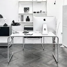 리빙힙 소셜 미드센츄리 모던 데스크 책상 [800 / 1200], 화이트