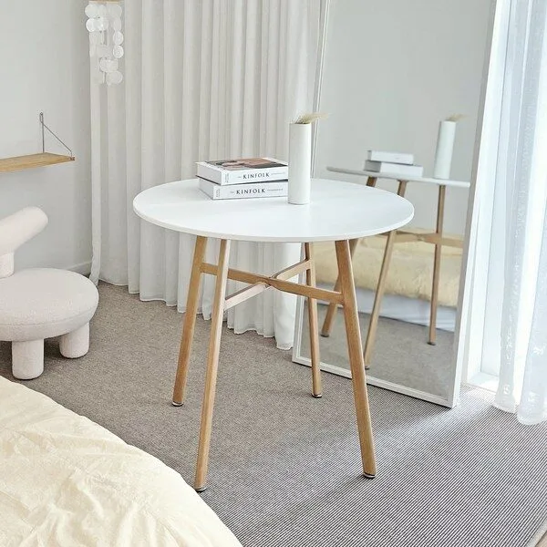 둥근식탁 추천 홈페리 네쥬 원형 테이블 800, 혼합색상