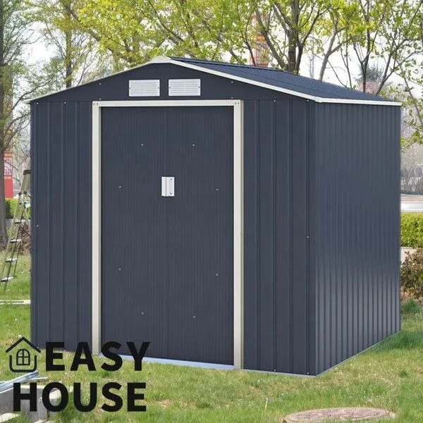 이지하우스 4X6 농막 조립식 창고 공장 직접 공급 야외 도구 방 개인 정원 보관실 필드 창고 농촌 주거 모바일 창고 작은, 4X6 네이비 조립식 창고