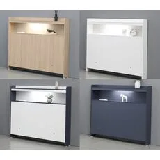 침대 헤드 추천 LED조명 선반 침대헤드보드 슈퍼싱글 퀸, 오크