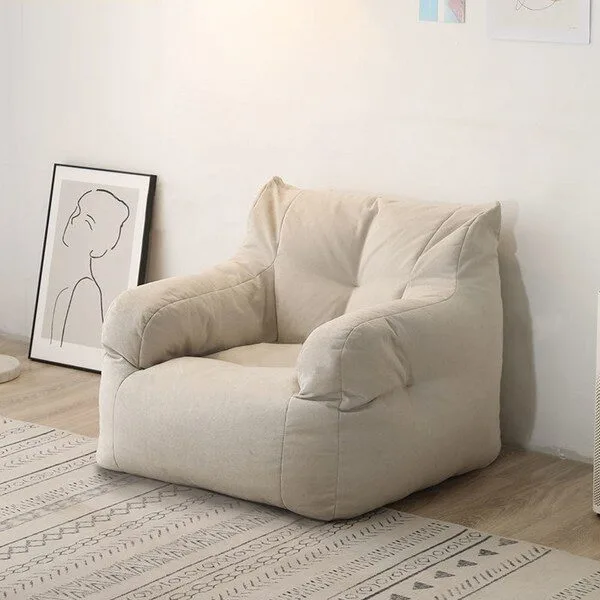  빈백 쇼파 1인 좌식 소파 원룸 인테리어, 오트밀 베이지 