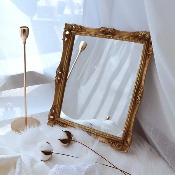  픽홈 엔틱 사각 탁상거울, 혼합색상 