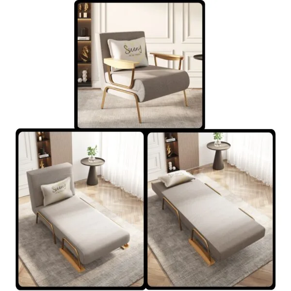  그노드나 북유럽 접이식 쇼파침대 쇼파 베드 매트리스 1인, 다크그레이 