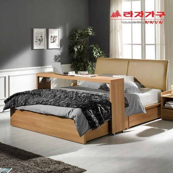  라자가구 NEW 다용도 베드테이블 SS~Q, 내추럴, 1개 