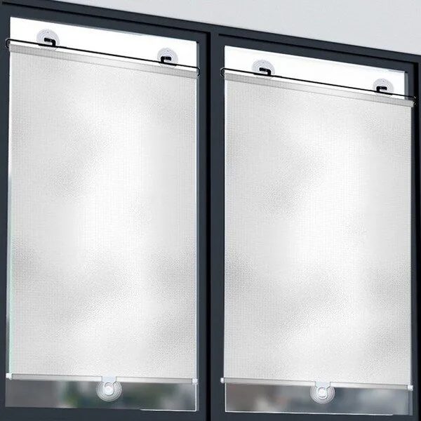  무난생활 1+1 실버 창문 햇빛가리개 붙이는 블라인드 