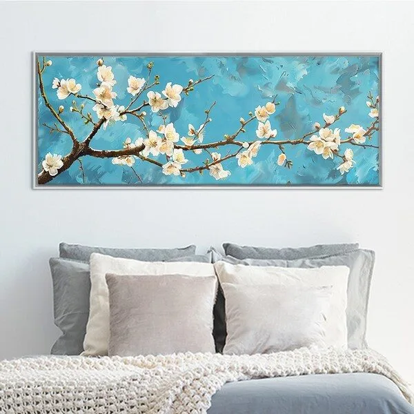  [인메이블] 봄 매화꽃 그림 매난국죽 사군자 홍매화 거실 풍수 인테리어 소품 벽장식 액자, 05.백매지향, 캔버스액자 