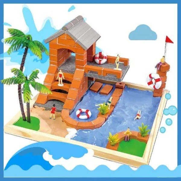 향해사 아로마 향기나는 사계절 집 만들기 DIY 키트, 여름날의 워터파크