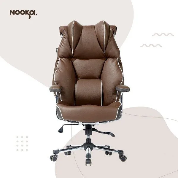 누카체어 가죽 브라운 컴퓨터 게이밍 의자 사무 사무용 중역 PC방 책상 편한 NOOKA G700-PVC