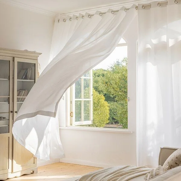  사라하우스 비침없는 도톰차르르 아일렛형 