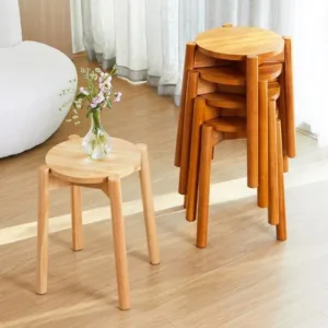 원목스툴 추천 우디홈 원목 스툴 화장대 의자 화분 우드 스톨, 아크스툴 내추럴
