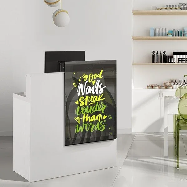  윌로우 아이비 매장 카운터 안내데스크 테이블 800 방문설치, 화이트 