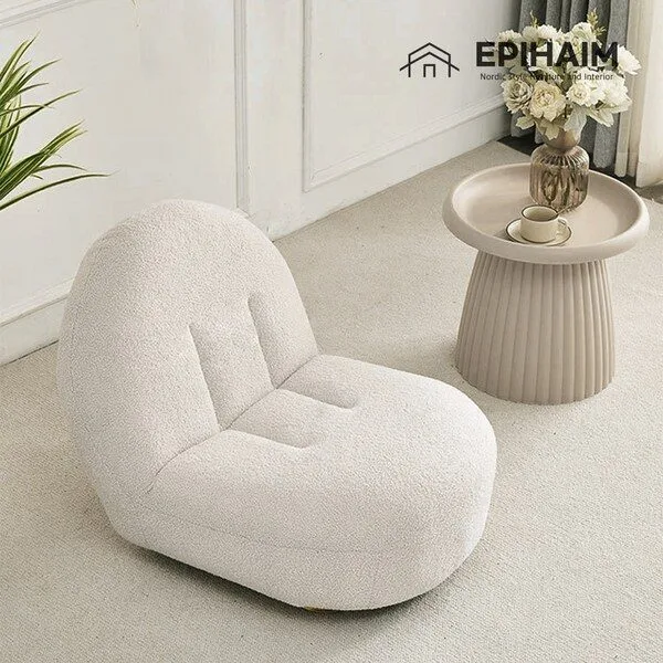 에피하임 라운지체어 클라우드 구름 양털 1인용 푹신한 조약돌 쇼파 예쁜 거실 인테리어 가구, 1개
