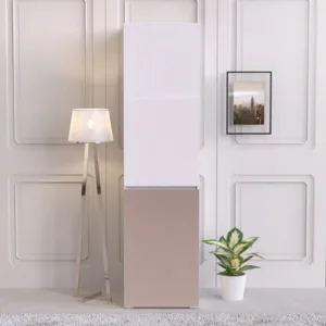 500수납장 추천  힘찬리빙 닐라 500 주방 키큰 틈새 수납장 비스포크 홈카페 냉장고장, 닐라 500 수납장 일반형, 브라운