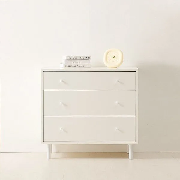 스칸디무드 클로멘 3단 서랍장 800 방문설치, 화이트, 3개