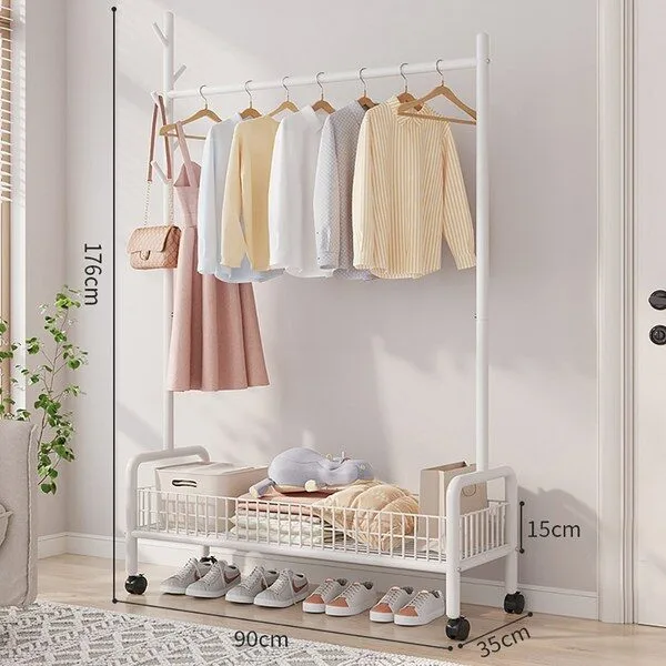 Zuge 튼튼한 이동식 행거, 화이트