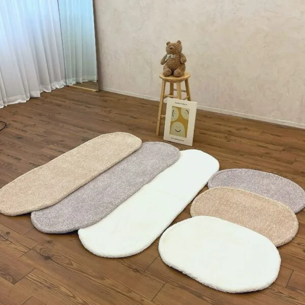 마이러그 뽀글 주방매트 발매트 화장실 매트, 크림