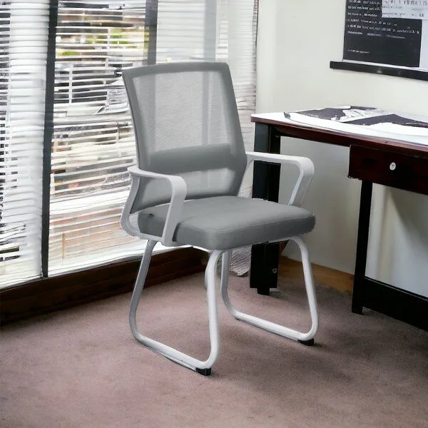 쪼이소 고정형 컴퓨터 사무용 회의 다용도 매쉬 의자, 그레이