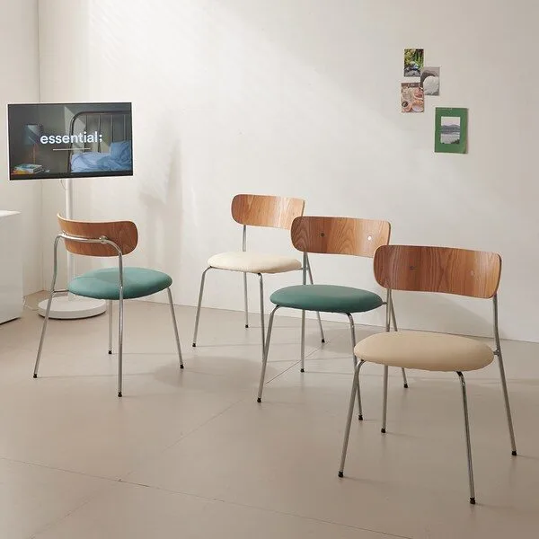 미드센추리 루시 식탁 체어 카페 인테리어 의자 2개세트, 그린