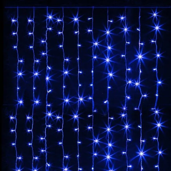 LED 100구 160구 120구 연결 커튼라이트, LED 연결커튼 160구(전원코드별도), 투명선_전구색, 1개