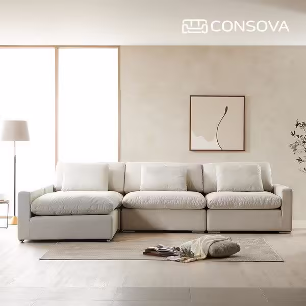 컨소바 6인용 모듈 패브릭 소파 코너형 일자형, 6인용 - 코너(좌)+코너(우)+암리스+암리스