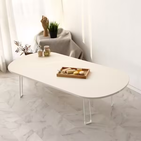 LPM 샤르망 타원형 접이식 테이블 1200 x 600 mm, 샌드베이지