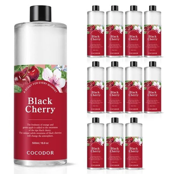 코코도르 디퓨저 리필액 12p, 블랙체리, 500ml, 12개